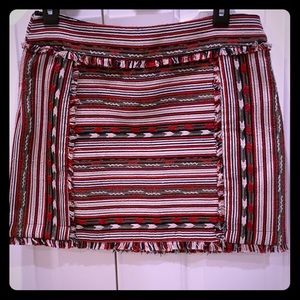Boho style mini skirt